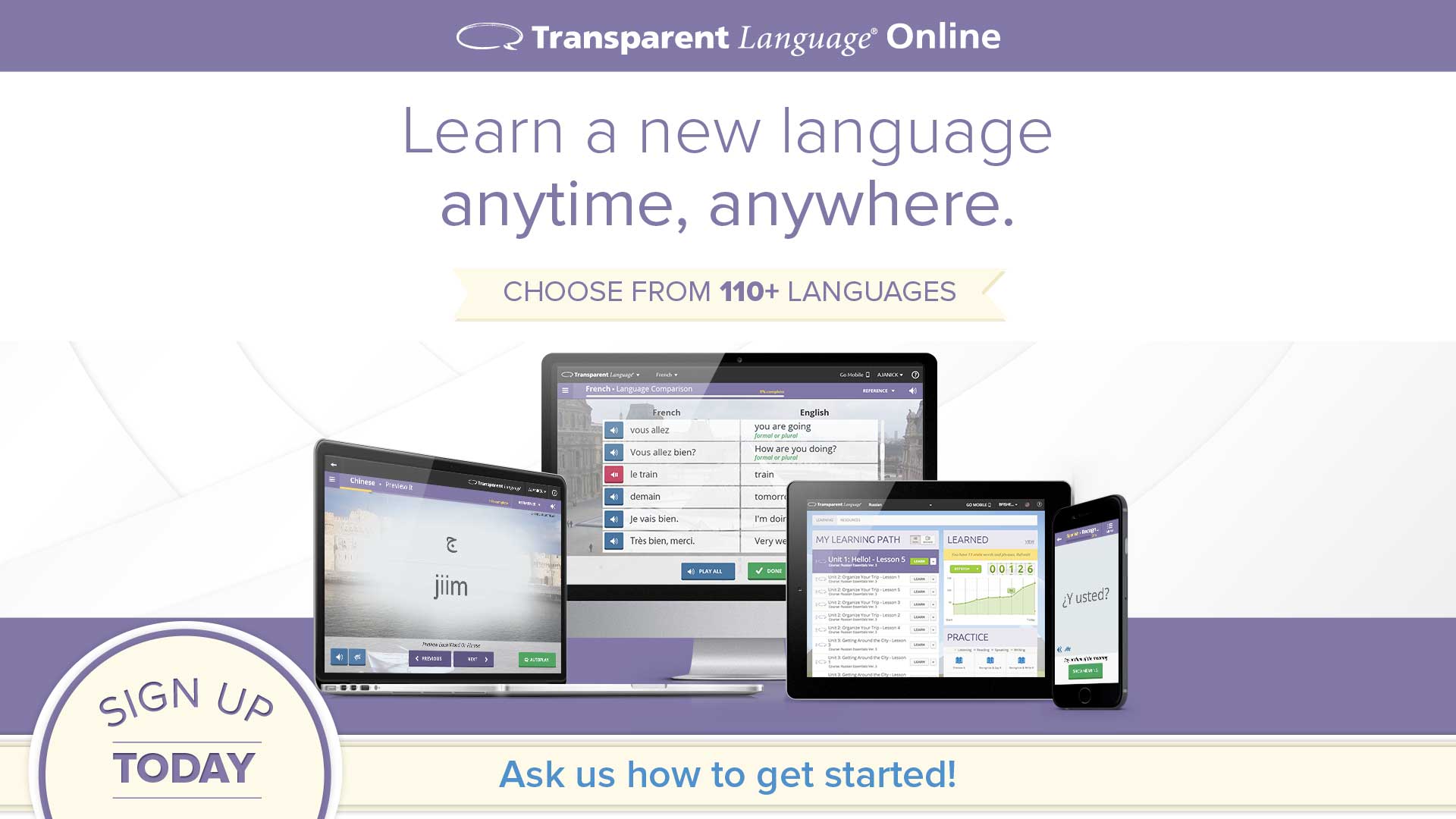 Transparent Language online ad